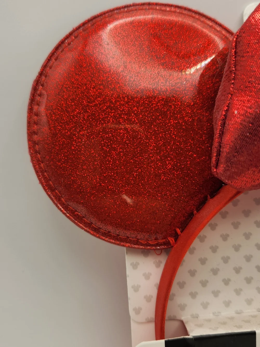 Disney Minnie Mouse Red Glitter Ears Headband